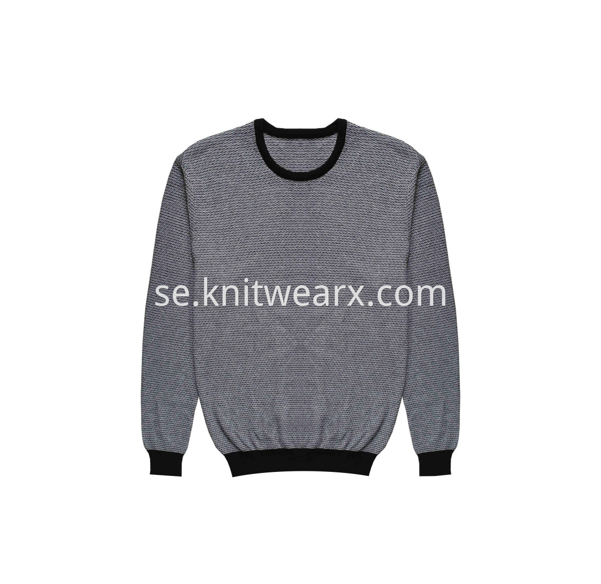 Men's Classic Knitted Purl Stitch Sweater Crewneck Pullover